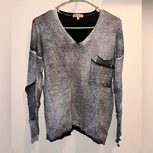 Democracy long sleeve knit top | SMALL